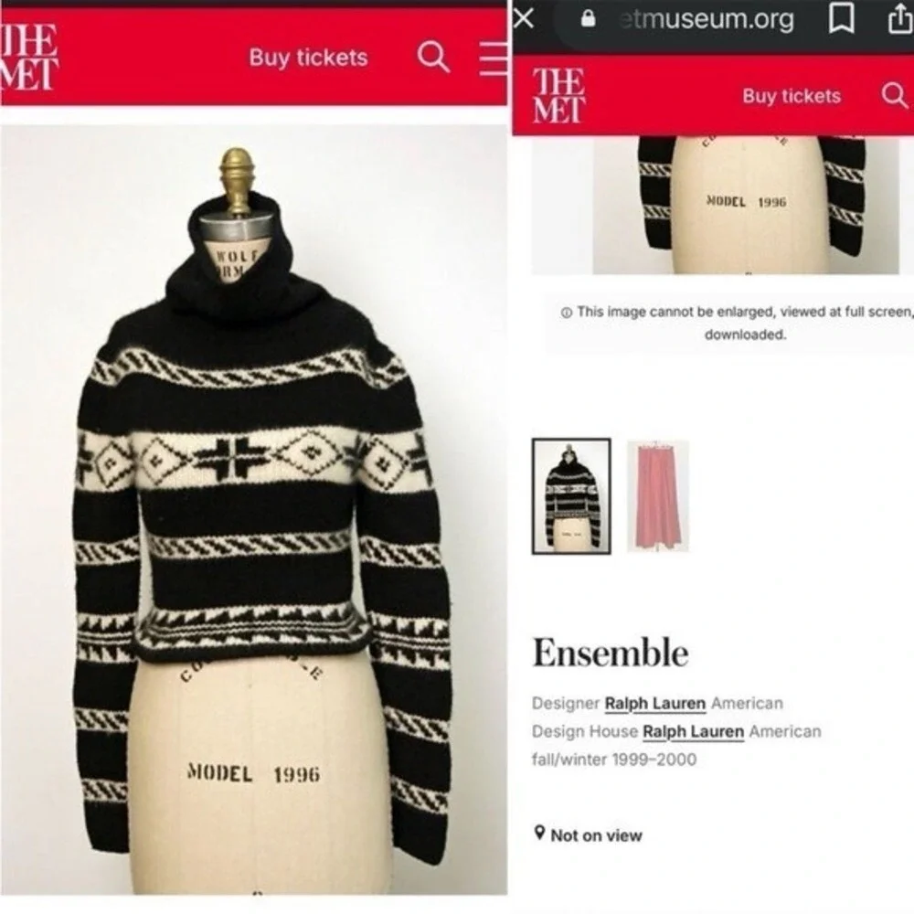Polo Ralph Lauren 1999 Fair Isle Wool Turtleneck Sweater | Museum-Archived (XS) - Picture 2 of 7